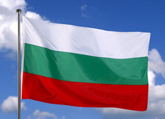 vlag Bulgarije wapperend