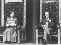 Koningin Juliana en prins Bernhard in de Ridderzaal