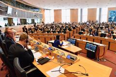 General view of the hearing of Mariya Gabriel