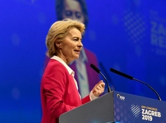 Ursula von der Leyen during the European People&#39;s Party (EPP) congress in Zagreb. 