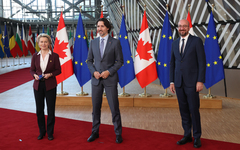 Ursula von der Leyen, Justin Trudeau, Charles Michel