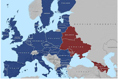 Kaart van het Oostelijk partnerschap van de EU