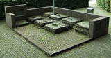Herdenkingsmonument Tweede Wereldoorlog (1940-1945) in Lettele, Deventer. Bestaande uit onder andere acht fundatieblokken van een V1 lanceerinstallatie die in 1945 in de Oostermaatbossen was opgesteld.
