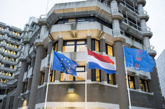 Vlag EU en Nederland