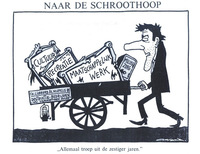 Opland in de Volkskrant van 3 november 1982: De eerste beleidsdaad van het kabinet-Lubbers I (Fa. Lubbers & Nijpels BV) was het opheffen van het ministerie van Cultuur, Recreatie en Maatschappelijk Werk.
