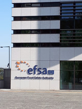 Het Europese Autoriteit voor Voedselveiligheid (EFSA) gebouw in Parma, Italië