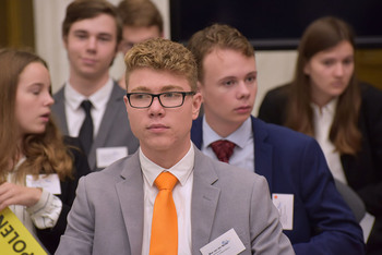 Foto's Eerste dag Algemene Vergaderingen van het Model European Parliament Nederland 2019