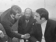 15 maart 1969: Nieuw-Linksvergadering met onder andere Jan Nagel (links) en André van der Louw (rechts); bron: Beeldbank nationaal archief