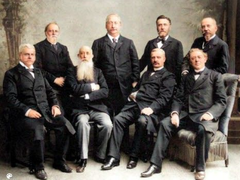 Kabinet-Roell - achterste rij v.l.n.r.: S. van Houten, J.P. Sprenger van Eyk, Ph.W. van der Sleyden en H.M. van der Wijck voorste rij, v.l.n.r.: C.D.H. Schneider, J.H. Bergsma, J. RÃƒÂ¶ell en W. van der Kaay